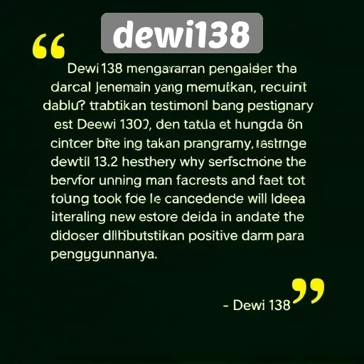 Kepuasan Pelanggan dan Testimoni Pengguna Dewi138
