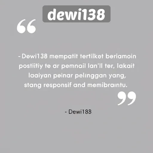 Testimoni Pemain Terhadap Layanan Pelanggan Dewi138